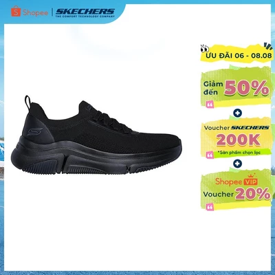 Giày Thể Thao Nam Skechers BOBS Sport Sparrow Flex Cue In Thường Ngày - 118064-BBK Memory Foam