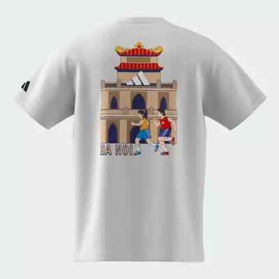 adidas Phong cách sống VNM RUN TEE Unisex trắng KH0746