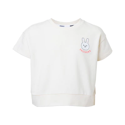 Áo Thun Tay Ngắn Bé Gái Skechers Comfort Athletic Short Sleeve Tee-SL424G662-OW02 Online Sale