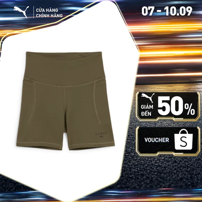 Quần Đùi Thể Thao PUMA Nữ W HYROX Cldspn 3 Shrt Tight Loden Green Màu Xanh Lá