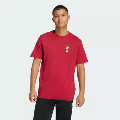 adidas Lifestyle & Tennis MEMORIES OF SPORT POSTER GRAPHIC T-SHIRT Men Burgundy KB2508