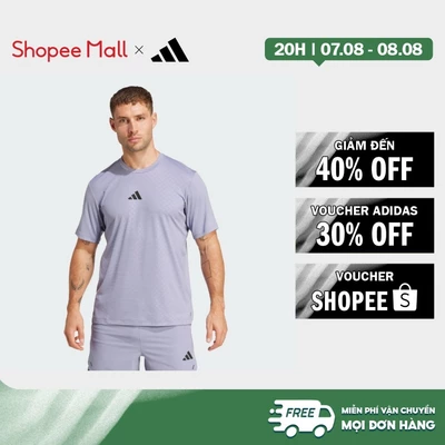 [Duy nhất 8.8 - VOUCHER 30%]adidas Gym & Training PrimeLift 3-Stripes Tee Men Purple JI8216