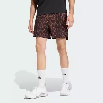 adidas Gym & Training Quần Short D4T PrimeLift Aop Nam nâu KF0954