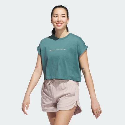 adidas Đánh gôn Áo Thun Không Tay Graphic Beyond The Course Nữ màu xanh lá JX1771