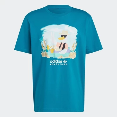 adidas Phong cách sống Áo Thun Graphic adidas Adventure Nam Ngọc lam HZ1146