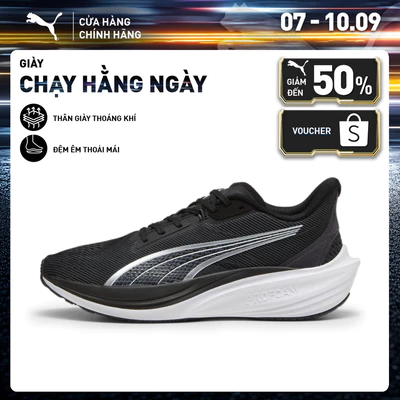 Giày Chạy Bộ PUMA Unisex Darter Pro Black- White Màu Đen