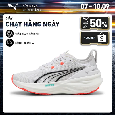 Giày Chạy Bộ PUMA Nữ ForeverRun NITRO 2 WNS  White-Aquatic Màu Trắng