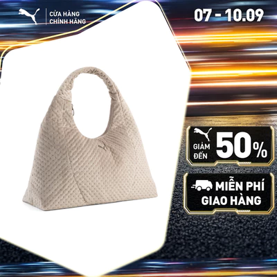 Túi Đeo Vai Thời Trang PUMA Nữ UP Velvet Large Prism Bag Mouse Gray Màu Be