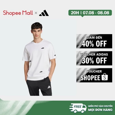 [Duy nhất 8.8 - VOUCHER 30%]adidas Phong cách sống Áo Thun Graphic Lounge Slides Nam trắng JJ3999
