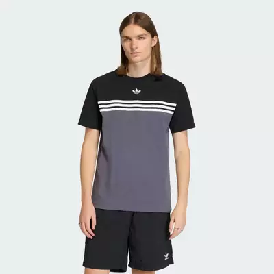adidas Phong cách sống ÁO THUN KẺ SỌC NGANG NGỰC Nam Xám KE2130