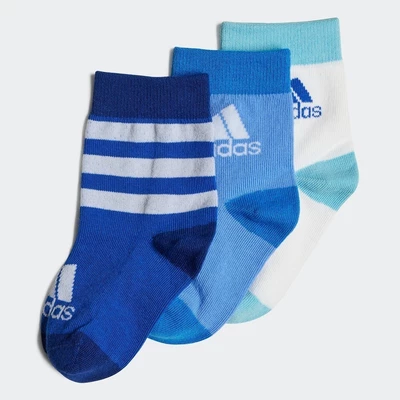 adidas Phong cách sống Bộ 3 Đôi Tất Graphic Trẻ em Màu xanh da trời IA3940