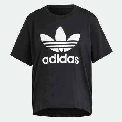 adidas Phong cách sống Áo Thun Boxy Ba Lá Adicolor Nữ Đen IU2422