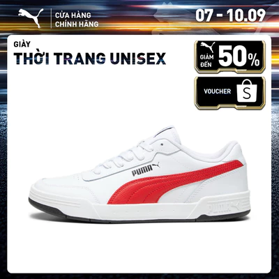 Giày thời trang PUMA Unisex Caracal White-For All Time Red-Black Màu Trắng