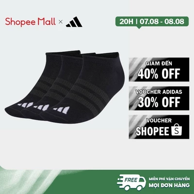 [Duy nhất 8.8 - VOUCHER 30%]adidas Lifestyle THIN&LIGHT SPORTSWEAR NO SHOW SOCKS 3 PAIR PACK Unisex Black KD6719