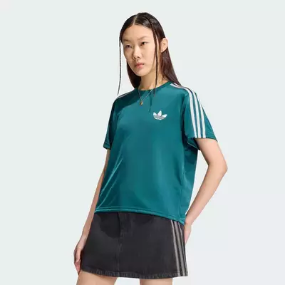 adidas Phong cách sống ÁO THUN FIREBIRD Nữ màu xanh lá KS4800