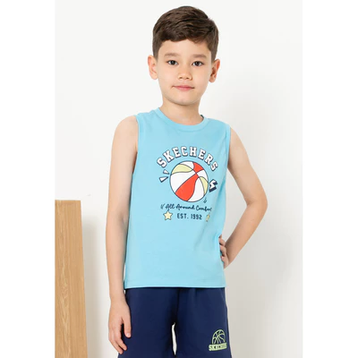 Sports Tank Top Trẻ Em Skechers Basketball Culture Sports Tank Top - SL325K260-00R0 Online Sale