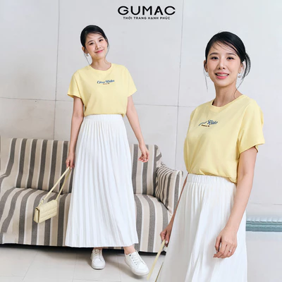 [NEW] Áo thun nữ GUMAC form suông cánh dơi in art phối màu  ATF12031