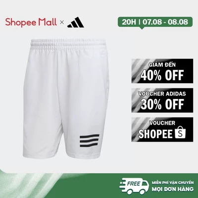 [Duy nhất 8.8 - VOUCHER 30%]adidas Quần vợt Quần short tennis 3 Sọc Club Nam trắng GL5412