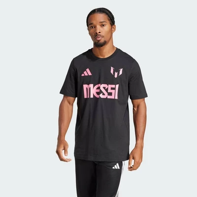 adidas Bóng đá Áo Thun Graphic Messi Kèm Tên Và Số Áo Nam Đen JM3551
