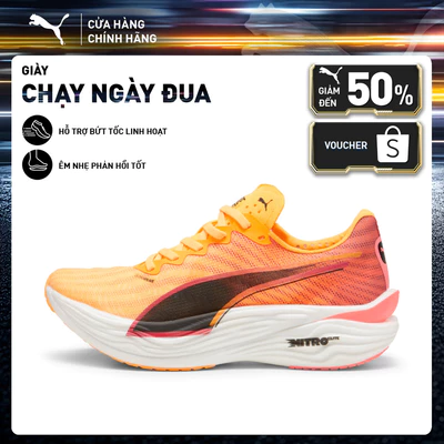 Giày Chạy Bộ PUMA Nữ Deviate NITRO Elite 3 Wns Sun Stream-Sunset Glow Màu Cam