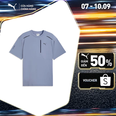Áo Thun Thời Trang PUMA Nam PUMATECH Relaxed Pocket Tee Gray Sky Màu Xám