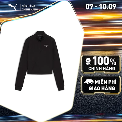 Áo Khoác Tập Luyện PUMA Nữ CLOUDSPUN 1/4 ZIP Black Màu Đen