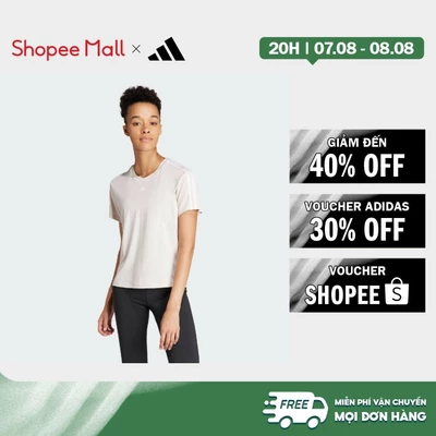[Duy nhất 8.8 - VOUCHER 30%]adidas Gym & Training Áo Thun 3 Sọc Train Essentials AEROREADY Nữ Hồng IS4214