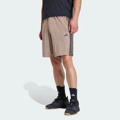 adidas Gym & Training Quần Short Tập Luyện Vải Pique 3 Sọc Train Essentials Nam nâu JW7503