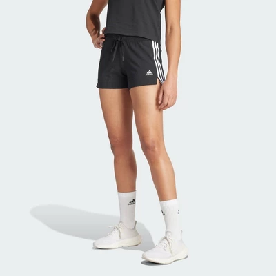 adidas Phong cách sống Quần Short Ôm Dáng Essentials 3 Gạch Nữ Đen GM5523