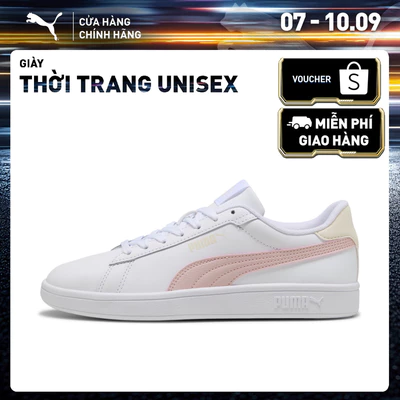 Giày Thời Trang PUMA Unisex Smash 3.0 L White-Mauve Mist-Frosted Ivory Màu Trắng