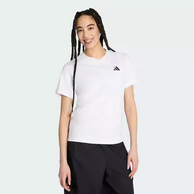 adidas Phong cách sống ÁO THUN GRAPHIC DÁNG CHUẨN EMBROIDERY PACK Nữ trắng KT2735