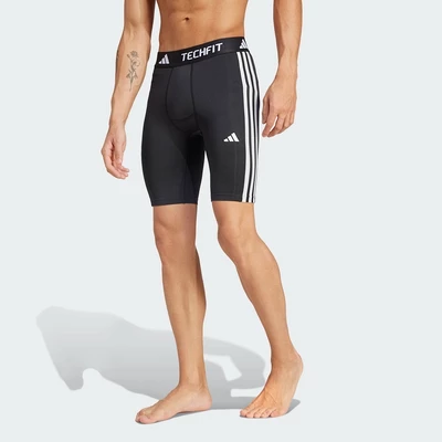 adidas Gym & Training Quần Short Bó Nén Cơ TECHFIT 3 Sọc Dành Cho Tập Luyện Nam Đen IN5589