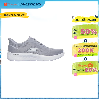 Giày Thể Thao Nam Skechers Slip-Ins GOwalk Flex Master Đi Bộ - 216924-LTGY Air-Cooled Memory Foam