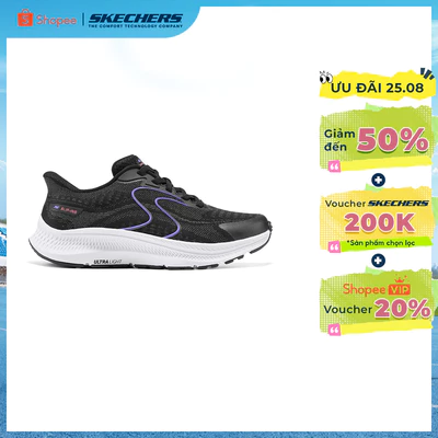 Giày Thể Thao Nữ Skechers Slip-Ins GOrun Consistent 2.0 Lockhart Chạy Bộ Tập luyện - 128643-BLK Air-Cooled Memory Foam
