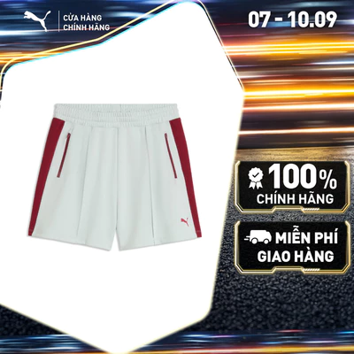 Quần Đùi Thời Trang PUMA Nữ T7 Shorts Cre De Mint-Garnet Glow Màu Xanh Lá