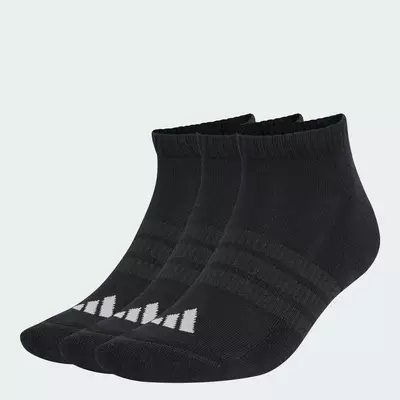adidas Phong cách sống Bộ 3 Đôi Tất Cổ Thấp Lót Đệm adidas Essentials Unisex Đen KR7122