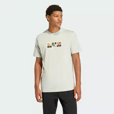 adidas Phong cách sống ÁO THUN GRAPHIC STAMPS MEMORIES OF SPORT Nam màu xanh lá KG5403
