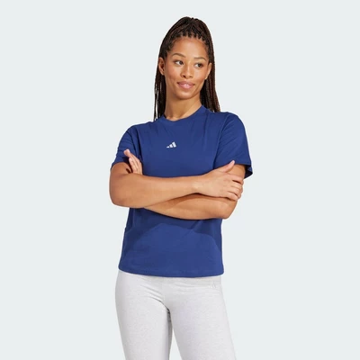 adidas Phong cách sống Áo Thun Cotton Logo Nhỏ Essentials Nữ Màu xanh da trời JC5947