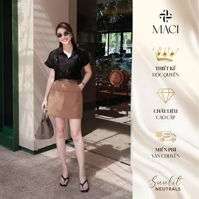 Chân Váy Chữ A Dáng Ngắn Chất Kaki Hàn Có Lót Quần MACI MCVCVNA0328 Thời Trang Nữ Thiết Kế