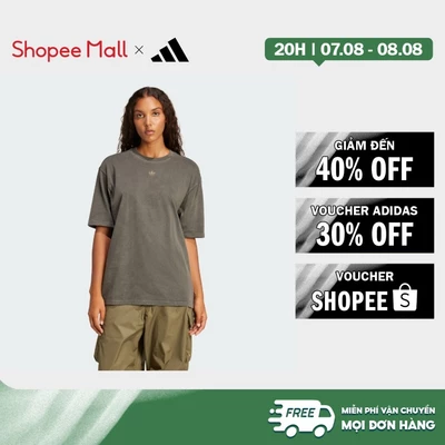 [Duy nhất 8.8 - VOUCHER 30%]adidas Phong cách sống Áo Thun Oversize Washed Nữ Đen JI5729