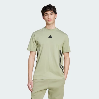 adidas Phong cách sống Áo Thun 3 Sọc Future Icons Nam màu xanh lá IY7736