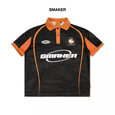 [SMAKER] Áo thun polo kiểu dáng thể thao màu đen - POLO WIN WITH ME IN CAMO