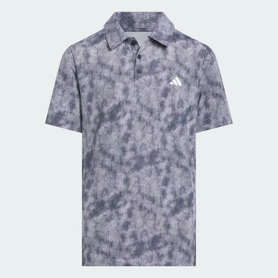 adidas Đánh gôn Áo Polo Chuyên Dụng In Hoạ Tiết Nổi Cho Trẻ Em Trẻ em Màu xanh da trời JW4145