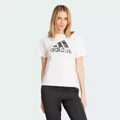 adidas Phong cách sống Áo Thun Graphic Rằn Ri Nữ trắng IW5172