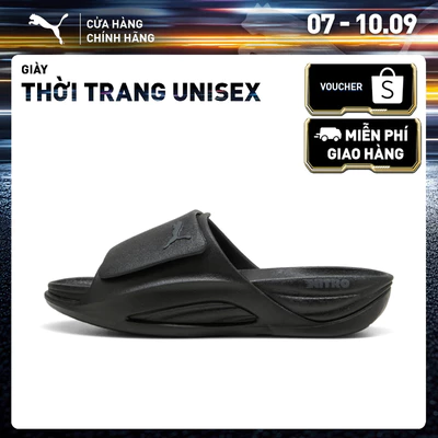 Dép Quai Ngang PUMA Unisex NITROcat Slide V Black-Moody Gray Màu Đen