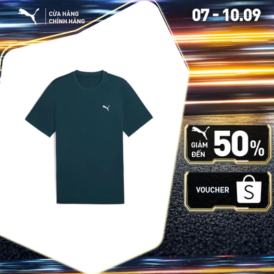 Áo Thun Thời Trang PUMA Nam WARDROBE ESS Tee Green Terrain Màu Xanh Lá