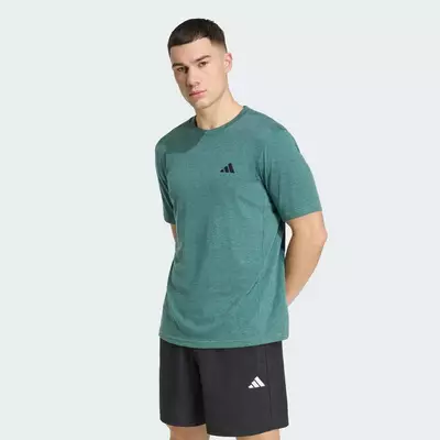 adidas Gym & Training ÁO THUN WORKOUT ESSENTIALS FEELREADY NOVELTY Nam màu xanh lá KD5511