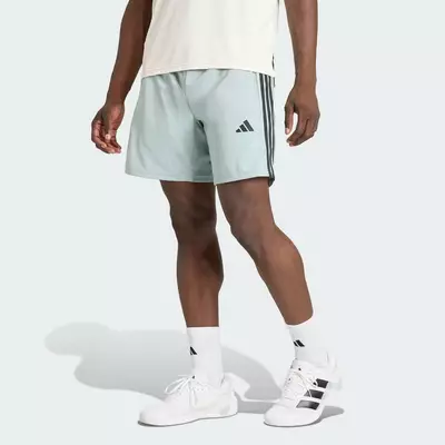 adidas Gym & Training QUẦN SHORT DỆT CƠ BẢN 3 GẠCH WORKOUT ESSENTIAL Nam màu xanh lá KD0684