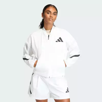 adidas Phong cách sống ÁO BOMBER DỆT ADIDAS Z.N.E. Nữ trắng KD8507