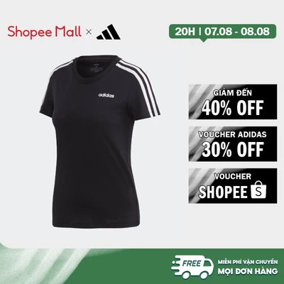 [Duy nhất 8.8 - VOUCHER 30%]adidas Phong cách sống Áo Thun 3 Sọc Essentials Nữ Đen DP2362